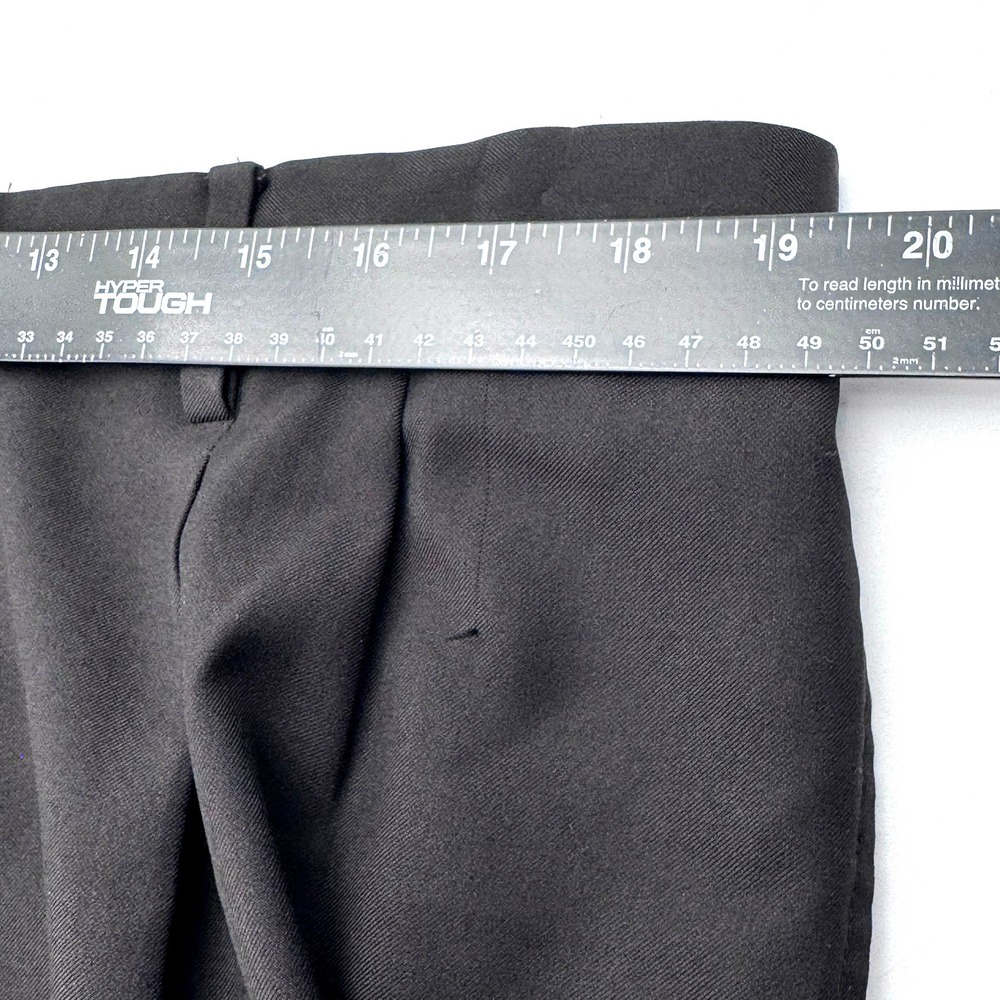 HAGGAR REPREVE Men's 38X29 Black Classic Fit Pleated Cuffed No Iron Dress Pants - Picture 5 of 7